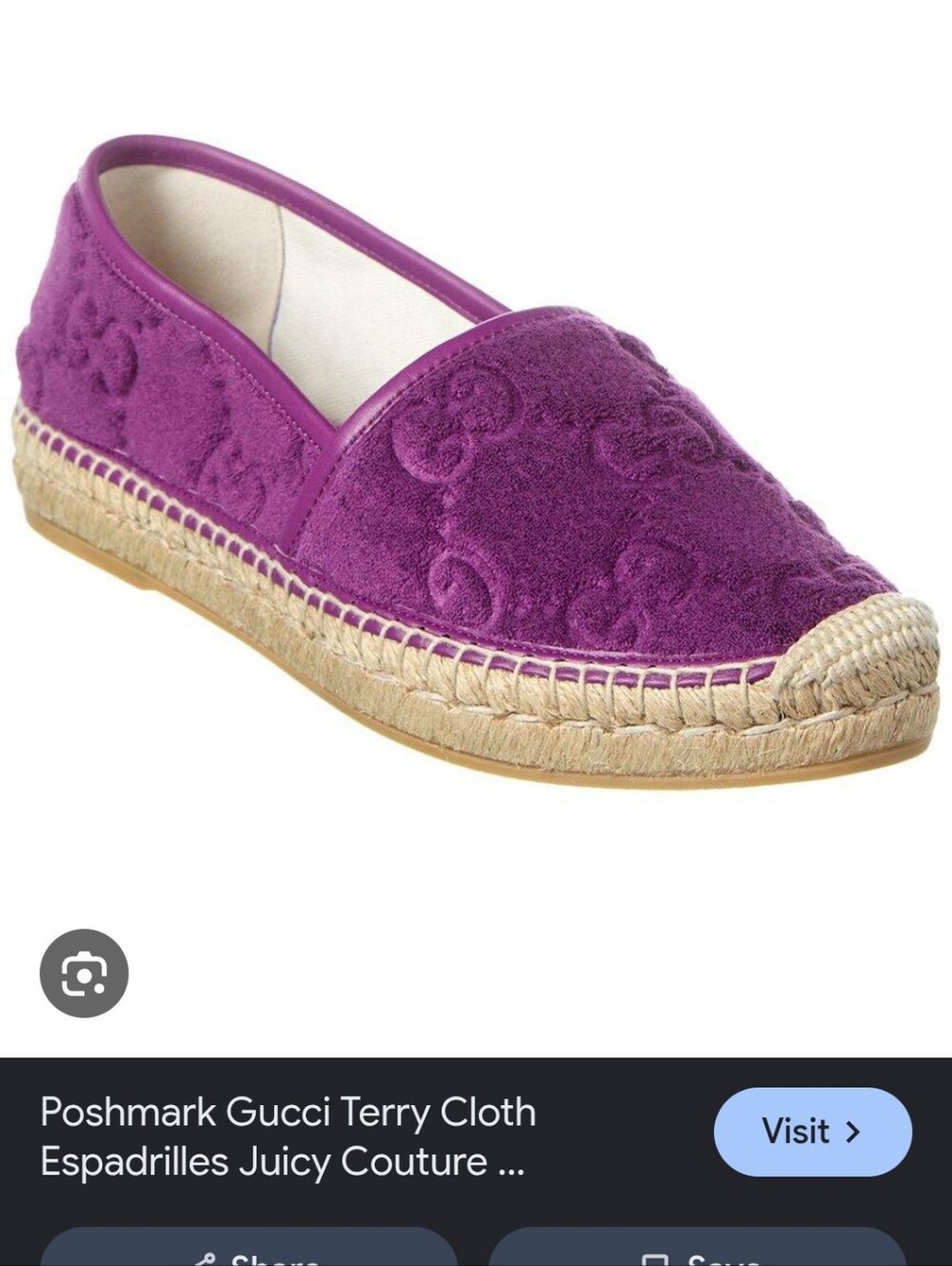 🛑 GUCCI Terry Cloth Espadrilles